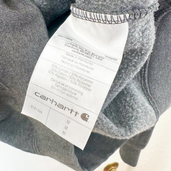 New Belgium X Carhartt | Grey Hooded Sweatshirt Graphic Brewery Jacket‎ Medium - Picture 7 of 7